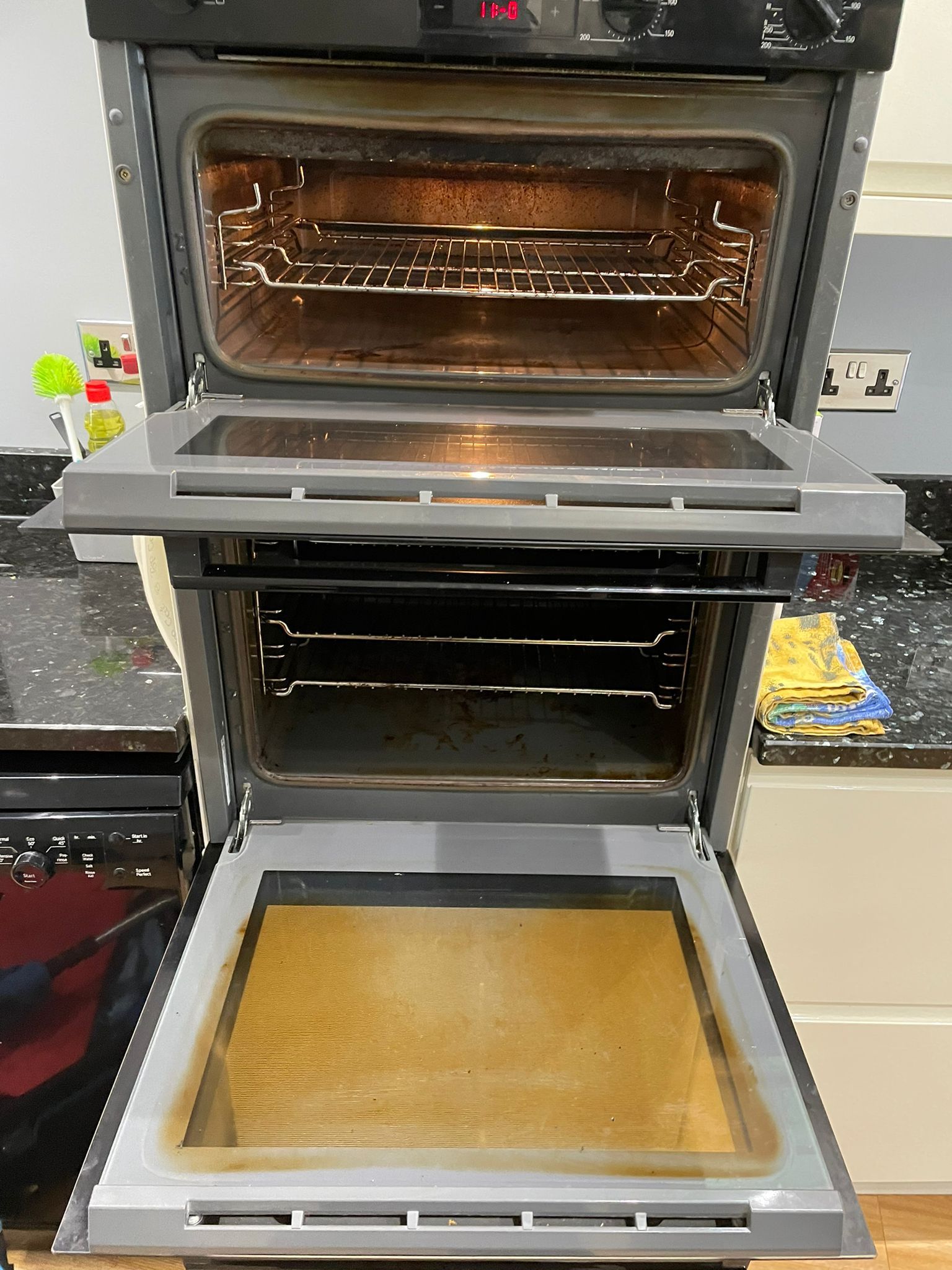 Single Fan Oven — Grease to Gleam in One Visit after professional cleaning