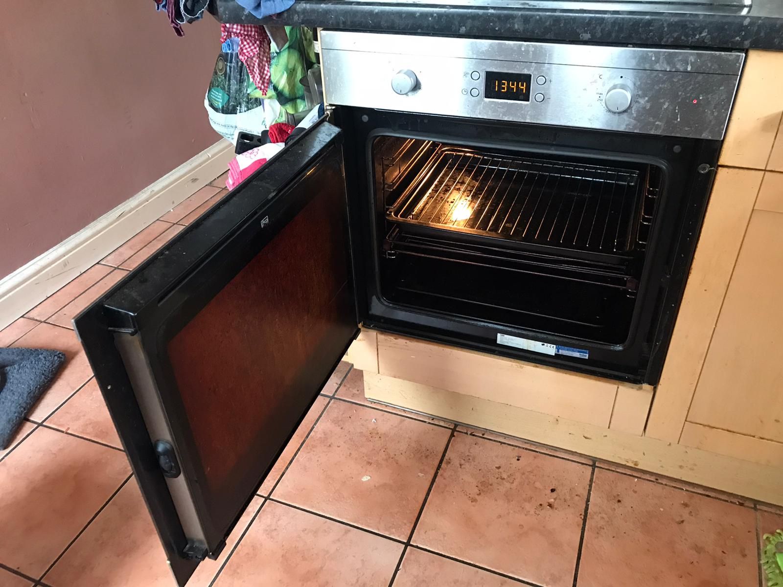 Beko Single Oven before professional oven cleaning in Penn, Wolverhampton WV4